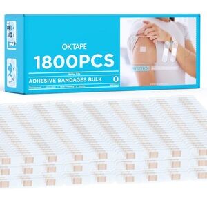 Adhesive Bandages for First Aid [Clear, 1800pcs]